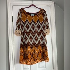 Judith March Vintage Fringe Shift Dress